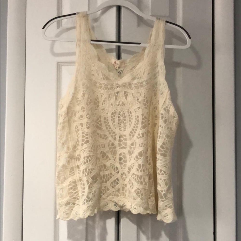 White lace tank top